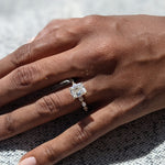 Cushion Cut Pave Lab Grown Diamond Engagement Ring