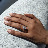 Emerald Solitaire Lab Grown Diamond Engagement Ring