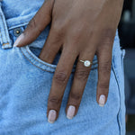 Round Hidden Halo Lab Grown Diamond Engagement Ring