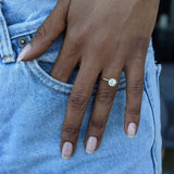 Round Hidden Halo Lab Grown Diamond Engagement Ring