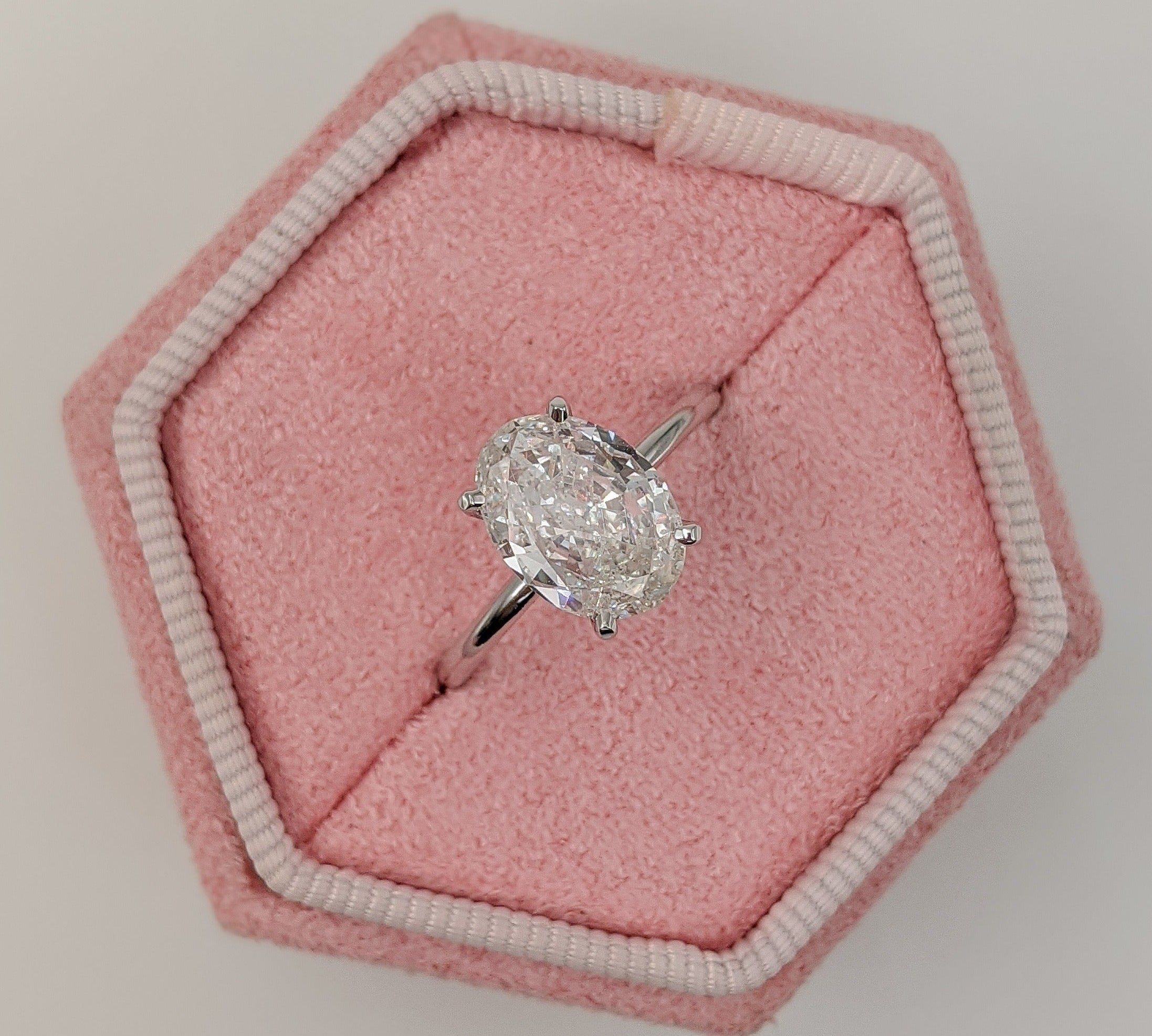 Oval Solitaire Lab Grown Diamond Engagement Ring