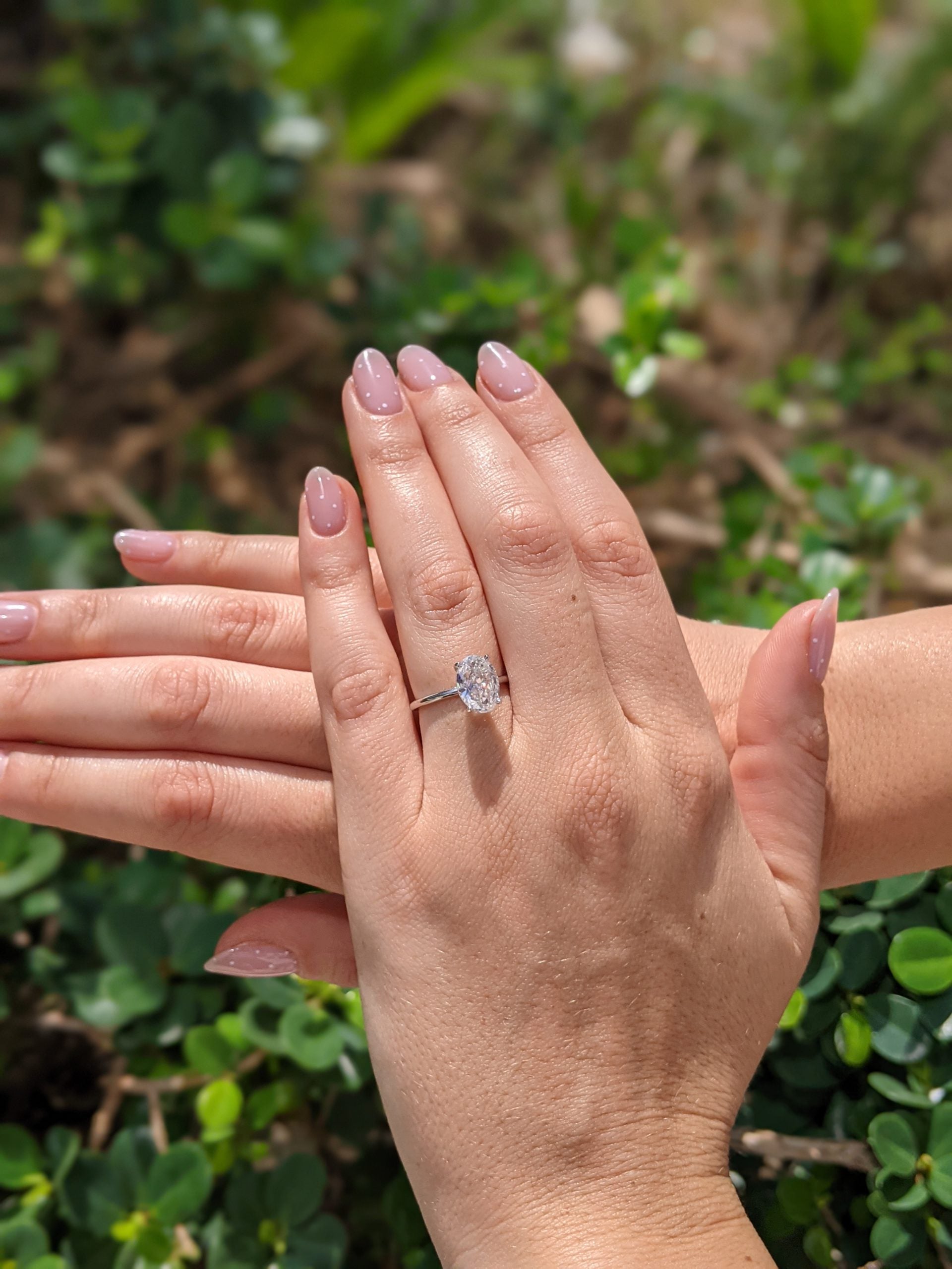 Oval Solitaire Lab Grown Diamond Engagement Ring