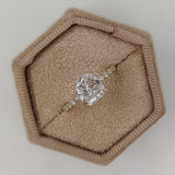 Cushion Pave Lab Grown Diamond Engagement Ring