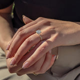 Cushion Pave Lab Grown Diamond Engagement Ring