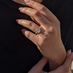 Cushion Pave Lab Grown Diamond Engagement Ring