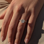 Cushion Pave Lab Grown Diamond Engagement Ring