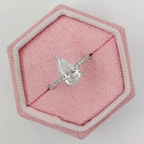 Pear Cut Pave Lab Grown Diamond Engagement Ring