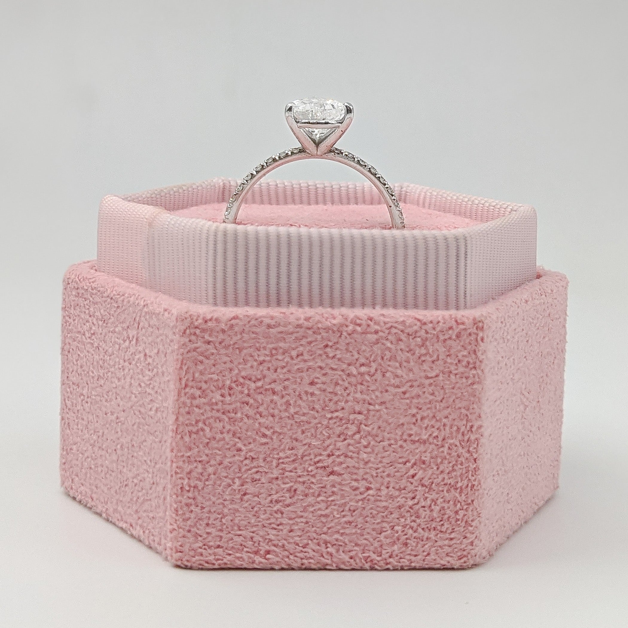 Pear Cut Pave Lab Grown Diamond Engagement Ring