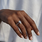 Pear Cut Pave Lab Grown Diamond Engagement Ring