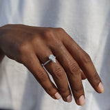 Pear Cut Pave Lab Grown Diamond Engagement Ring