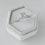 Cushion Cut Pave Lab Grown Diamond Engagement Ring