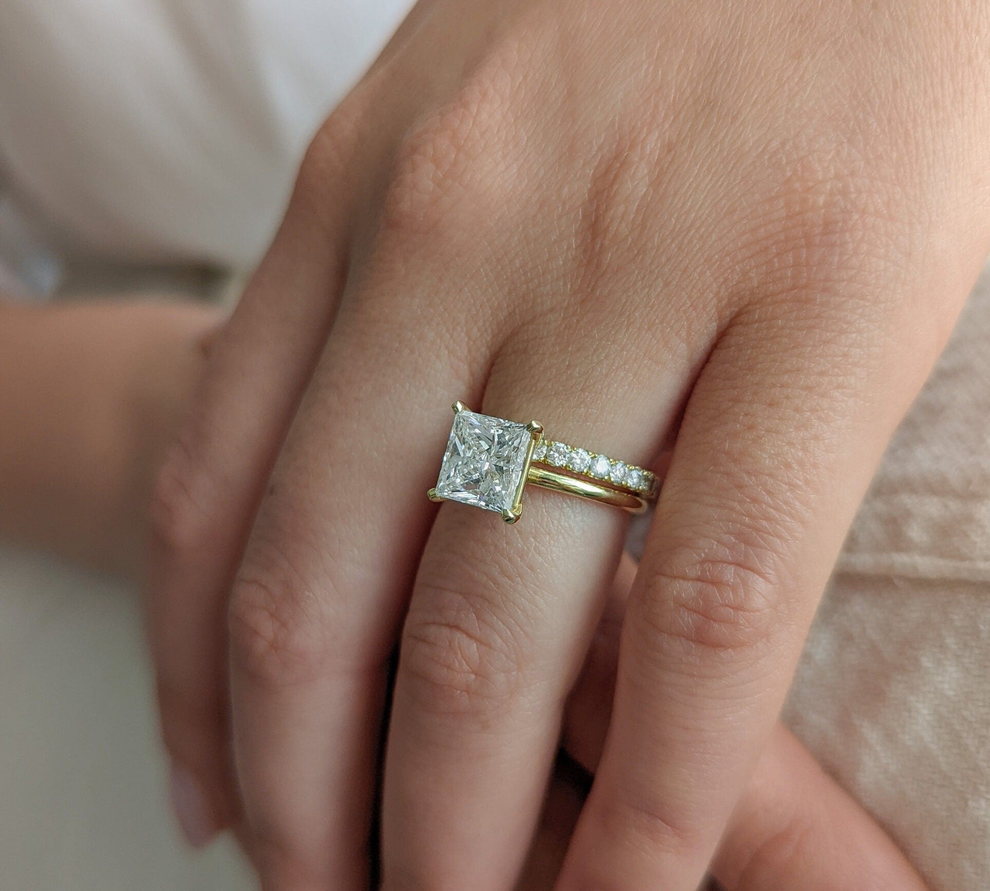 Princess Solitaire Lab Grown Diamond Engagement Ring