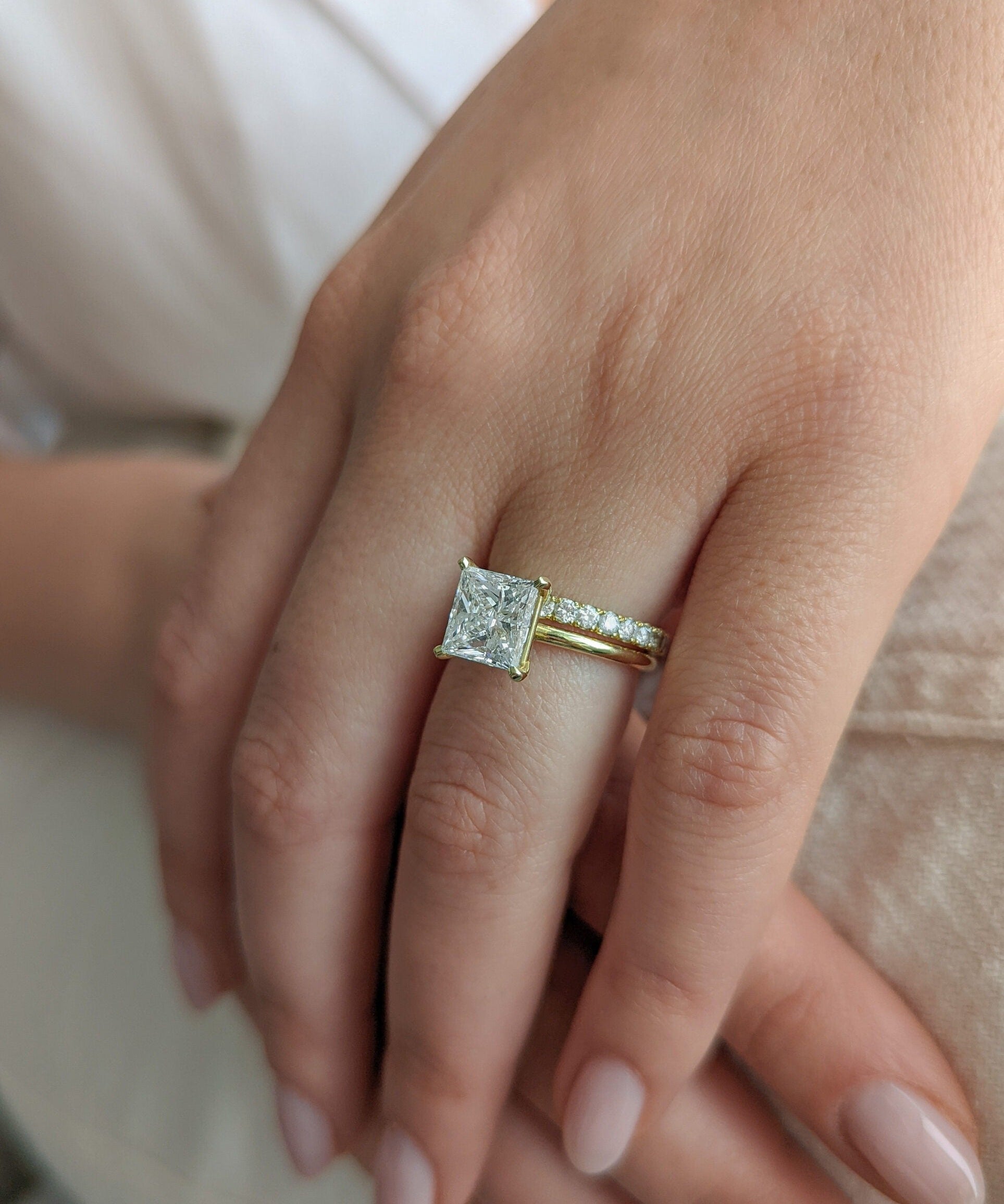 Princess Solitaire Lab Grown Diamond Engagement Ring