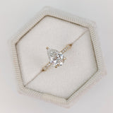 Pear Pave Lab Grown Diamond Engagement Ring