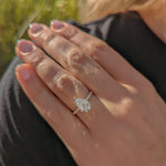 Pear Pave Lab Grown Diamond Engagement Ring