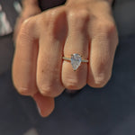 Pear Pave Lab Grown Diamond Engagement Ring