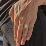 Pear Pave Lab Grown Diamond Engagement Ring