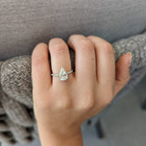 Pear Cut Pave Lab Grown Diamond Engagement Ring