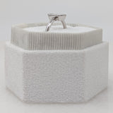 Emerald Bezel Solitaire Lab Grown Diamond Engagement Ring