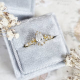 Pear Cluster Lab Grown Diamond Engagement Ring