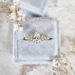 Pear Cluster Lab Grown Diamond Engagement Ring