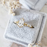 Pear Cluster Lab Grown Diamond Engagement Ring