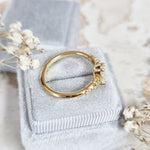 Pear Cluster Lab Grown Diamond Engagement Ring