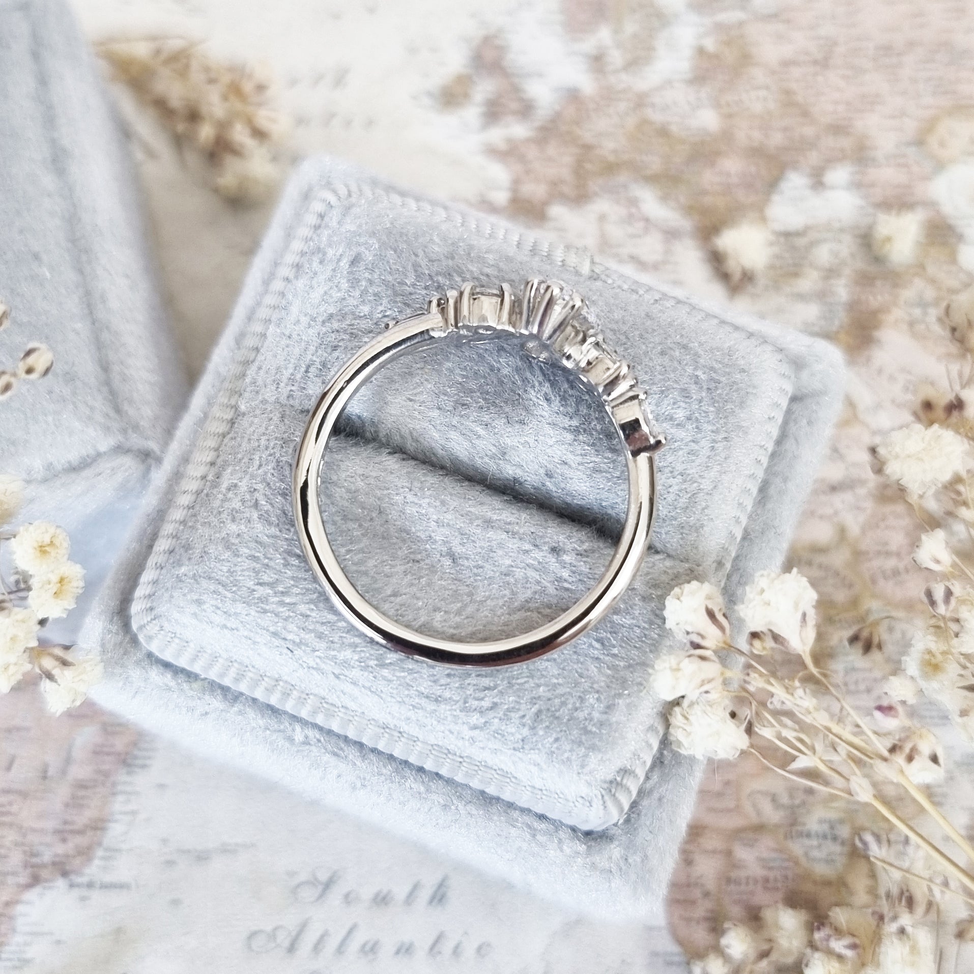 Pear Cluster Lab Grown Diamond Engagement Ring