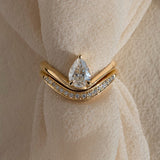 1.0 - 2.0 CT Pear Cut Lab Grown Diamond Solitaire Engagement Ring