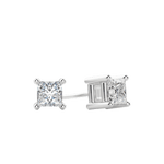 0.50 CT-2.0 CT Princess Solitaire Lab Grown Diamond Earrings