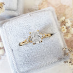 Radiant Cluster Lab Grown Diamond Engagement Ring