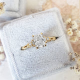 Radiant Cluster Lab Grown Diamond Engagement Ring