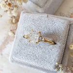 Radiant Cluster Lab Grown Diamond Engagement Ring