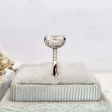 Radiant Pave Lab Grown Diamond Engagement Ring