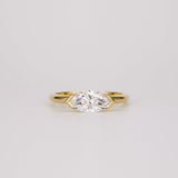Marquise Lab Grown Diamond Bezel Engagement Ring