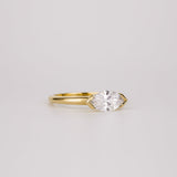 Marquise Lab Grown Diamond Bezel Engagement Ring