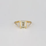 Emerald Lab Grown Diamond Unique Engagement Ring