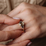 Emerald Lab Grown Diamond Unique Engagement Ring