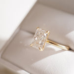 1.5 CT Radiant Solitaire Moissanite Engagement Ring