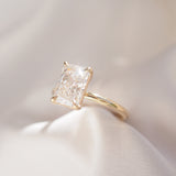 1.5 CT Radiant Solitaire Moissanite Engagement Ring