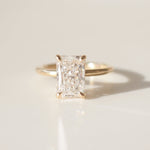 1.5 CT Radiant Solitaire Moissanite Engagement Ring