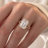 Beyonce – Inspired 7 Carat Emerald Cut Split Shank Lab Grown Diamond Engagement Ring