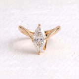 2.0 CT Marquise Shaped Lab Grown Diamond Soliatire Style Engagement Ring