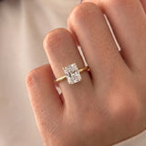 2.5 CT Solitiare Radiant Lab Grown Diamond Engagement Ring