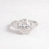 Winnie Harlow – Inspired 8.5 Carat Oval Cut Three Stone Lab Grown Diamond Engagement Ring