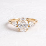 2 CT Three Stone Oval Lab Grown Diamond Engagement Ring