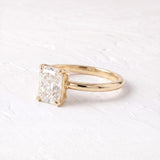 2.5 CT Solitiare Radiant Lab Grown Diamond Engagement Ring