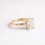 2.5 CT Solitiare Radiant Lab Grown Diamond Engagement Ring