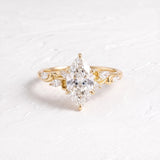 3 CT Vintage Marquise Lab Grown Diamond Engagement Ring
