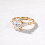 2 CT Three Stone Oval Lab Grown Diamond Engagement Ring